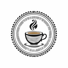 Coffee Cup Cafe Logo design template vector isolated on white background.