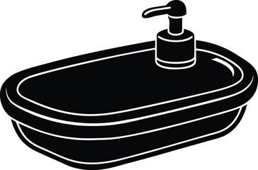 soap dish on white background.eps