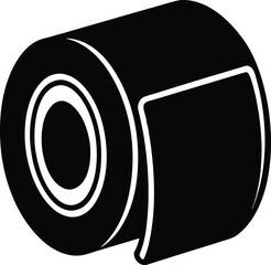 toilet paper roll on white background.eps