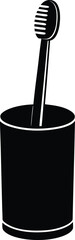 toothbrush holder on white background.eps
