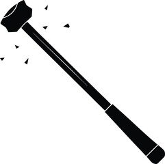 wrecking bar on white background.eps