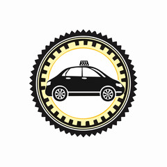 Taxi Service Logo Design vector isolated on white background.