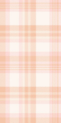 Relief pattern texture seamless, rural background tartan fabric. Close up check vector plaid textile in light and sea shell colors.