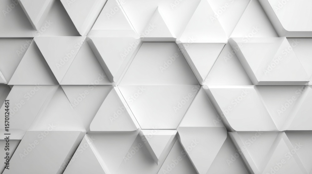 Poster a white background with a triangle in the middle. the triangle is surrounded by other triangles