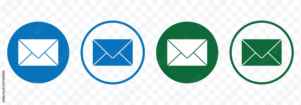 Poster mail icon. email sign. envelope vector set. send message sign. received message. simple black and wh