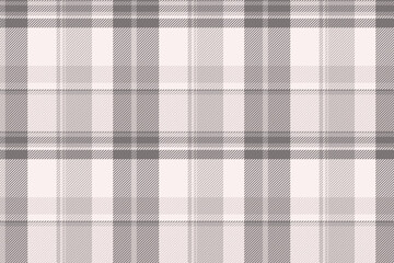 Gift card background plaid seamless, us fabric pattern texture. Model vector textile tartan check in grey and sea shell colors.