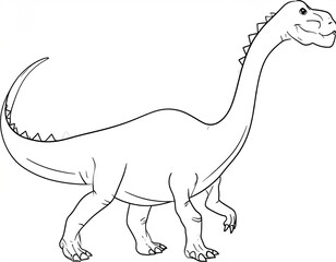 Black and white dinosaur drawing (3)