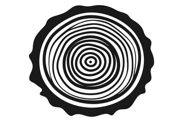 Monochrome Close Up of Tree Rings