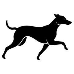 Fototapeta premium Running Dog Silhouette Design