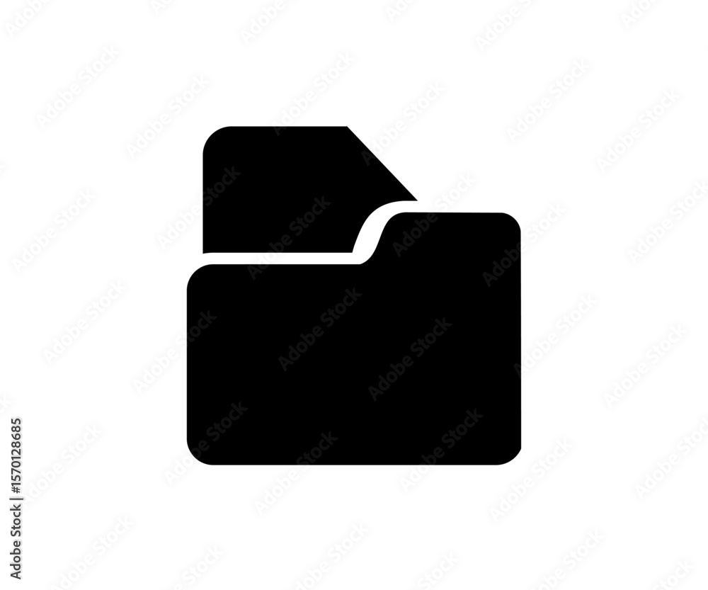 Poster file folder icon. file folder icon. document binder data archive. office folder icon with document v