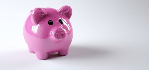The vibrant pink piggy bank symbolizing savings and financial growth.