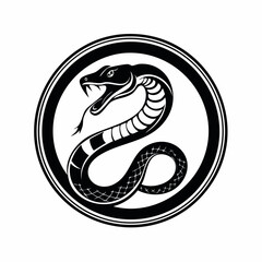 Obraz premium Creative Black Mamba Icon Logo Stock Vector isolated on white background.