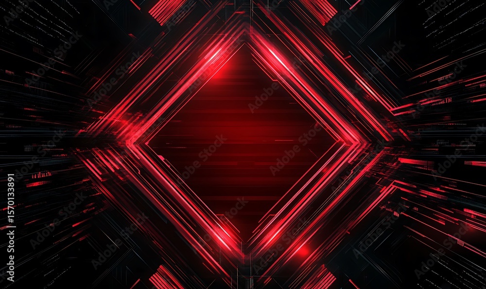 Aufkleber abstract dark black and red technology geometric background. modern futuristic background. abstract 