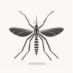 Aedes Aegypti Mosquitoes Logo Vector Icon Stock Vector on white background.