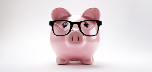 The piggy bank wearing glasses, symbolizing financial wisdom and savings.