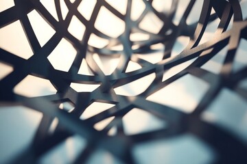 Abstract Geometric Pattern with Cut-Out Shapes, Soft Light and Shadow, Modern Design Concept.