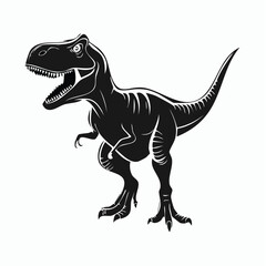 Fototapeta premium Tyrannosaurus Rex Vector. Black and white Tyrannosaurus Rex Vector.