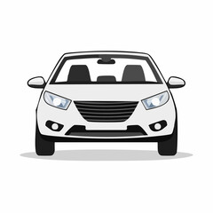 Naklejka premium City Car Vector image. Modern small city car vector design on white background.