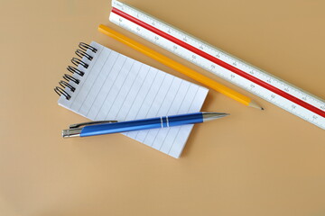 Pencil concept. Close up on stationary.
