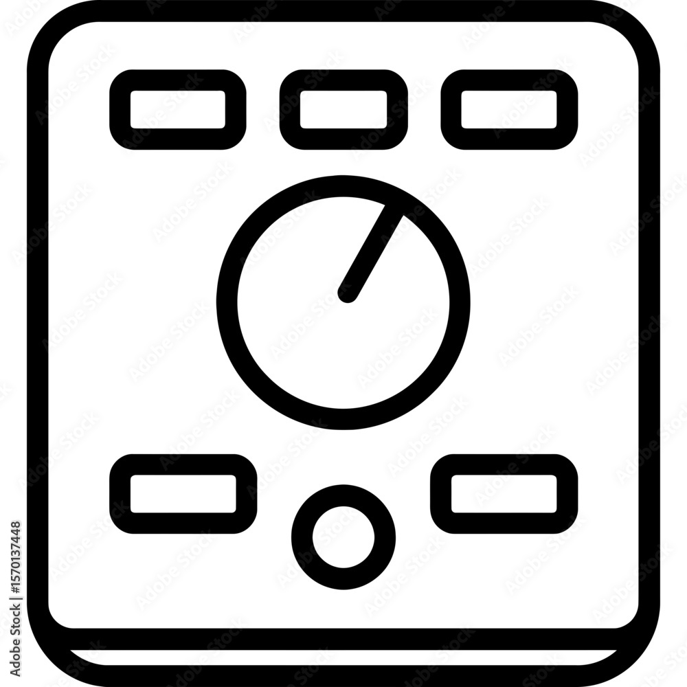 Poster monitor controller outline icon vector