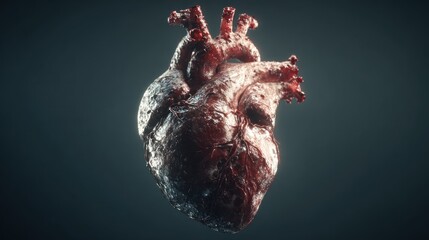 3D rendered human heart