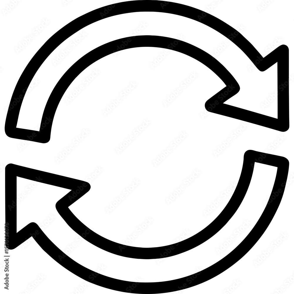 Poster syncing indicator outline icon vector