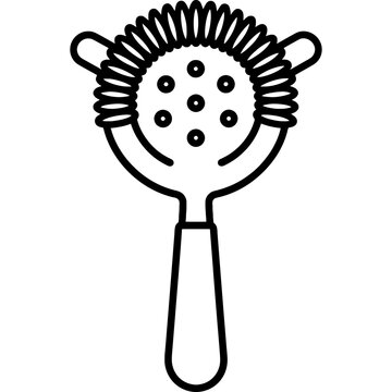 cocktail strainer black outline clip art preview