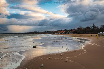 Storm on the Baltic Sea coast	