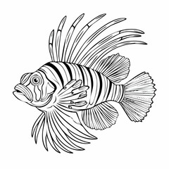 Lion Fish image vector. Illustration of beautiful lion fish image vector.