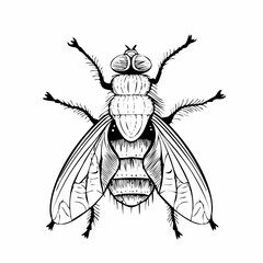 Blow Fly Species Lucilia Caesar Image vector isolated on white background.