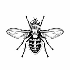 Blow Fly Species Lucilia Caesar Image vector isolated on white background.