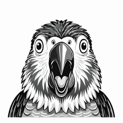Parrot Surprised Vector image. Surprised Parrot Stock Illustrations.