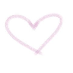 Light Pink Crayon Heart Drawing, Soft Romantic Hand-Drawn Love Outline Vector