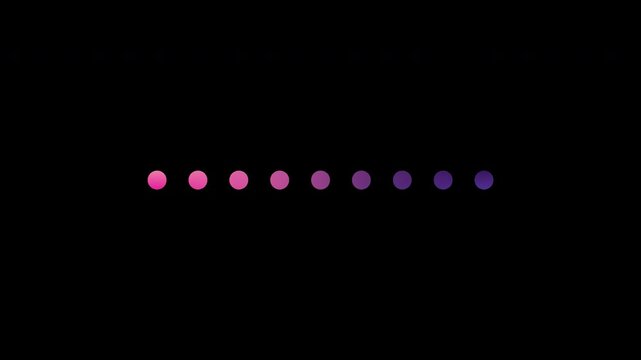 Short audio waveform animation with a pink-purple gradient on a transparent background. Vertical bars pulse smoothly to visualize sound or voice. Ideal for music, audio content, and visual projects.
