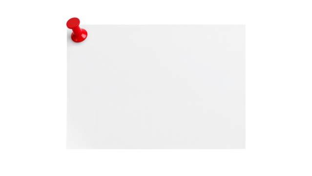 blank note paper Isolated on Transparent Background PNG