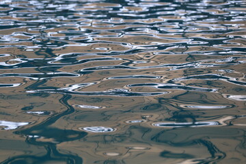 Surface of the water in the pool.