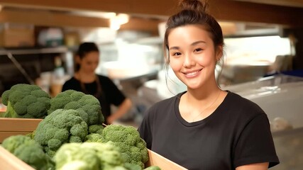 Produce organization in a grocery store setting