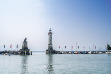Fototapeta premium Hafen, Lindau, Bodensee, Deutschland 