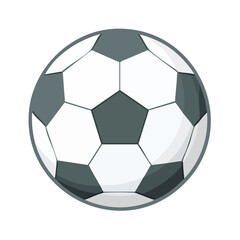 Fototapeta premium Classic Soccer Ball Illustration Isolated on Black Background Sport and Recreation Concept