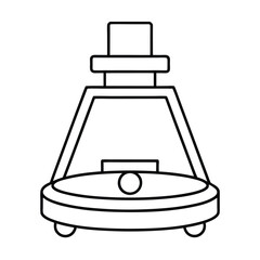 Medical centrifuge device bio lab line art Vector illustration