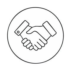 Stylized Handshake Illustration Signifying Agreement, Partnership, and Collaboration