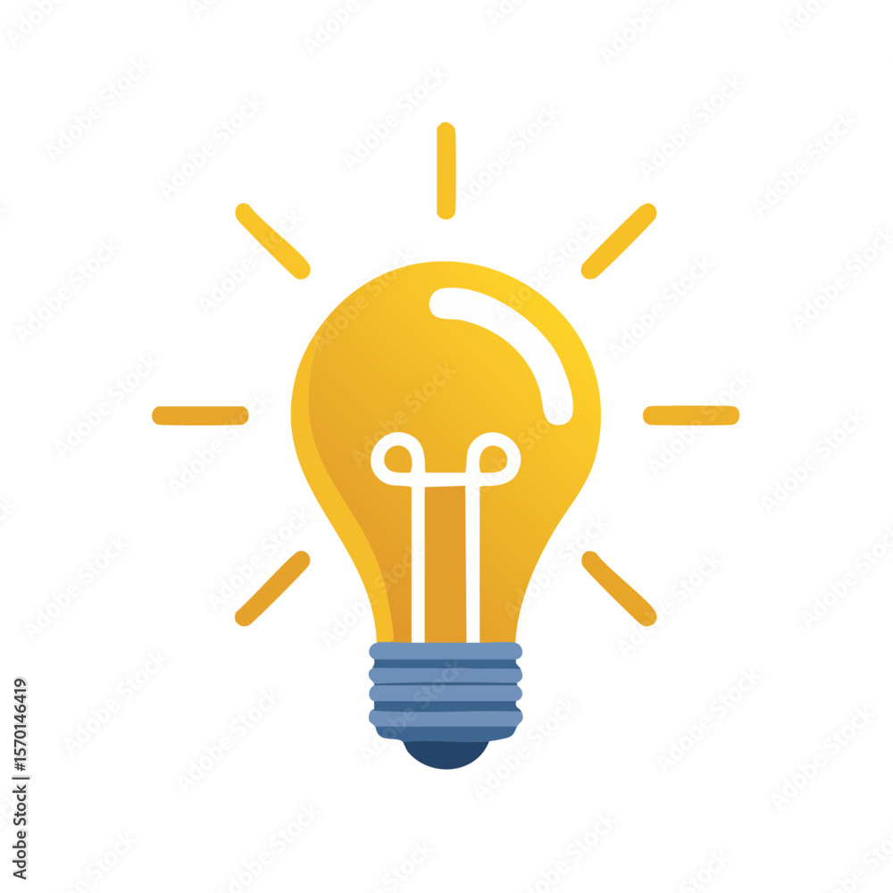 Poster illuminated light bulb symbolizing innovation idea generation and creative solution concept on black