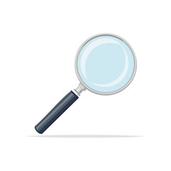 Magnifying Glass on Dark Background Investigation Discovery Tool Search Icon