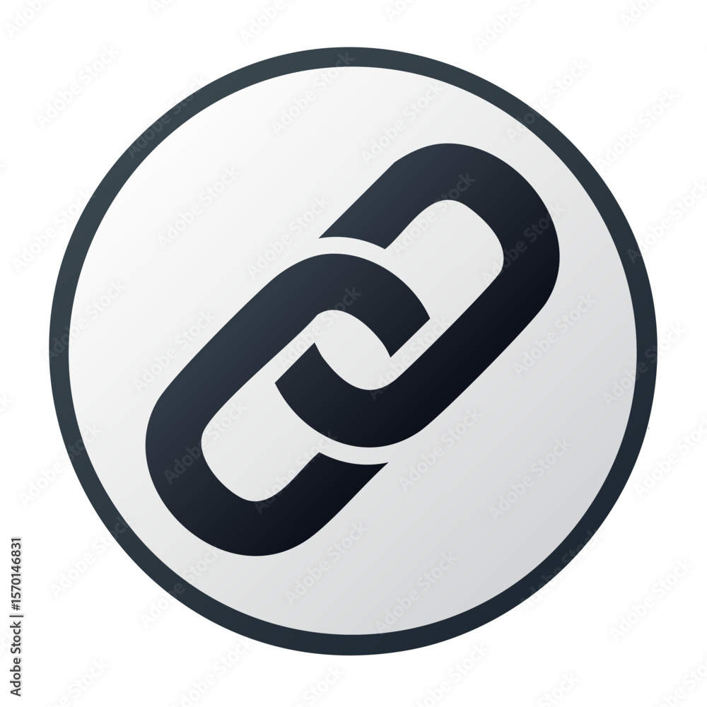 Poster icon symbolizing connection and linkage inside a circular shape web connectivity concept vector illu