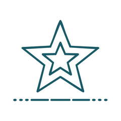 Obraz premium Star Outline Graphic with Concentric Shapes and Decorative Line Element on Dark Background