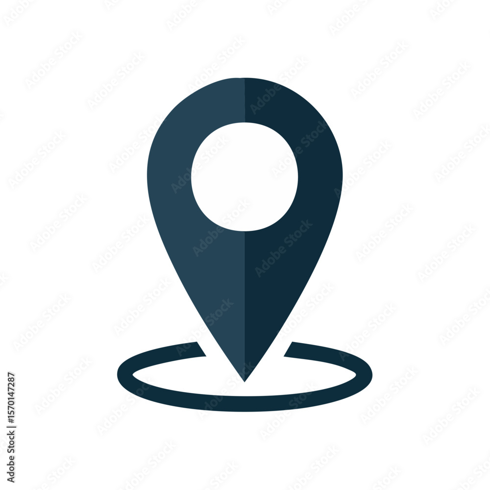 Poster blue map pointer icon location symbol vector illustration for navigation direction travel or destina