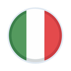 Italian Flag Circular Icon Tricolor Green White Red National Symbol Culture Identity