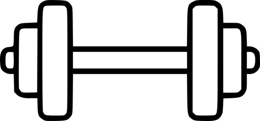 Dumbbell Weight Lifting Outline Icon