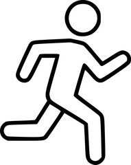 Person Running Exercise Outline Icon