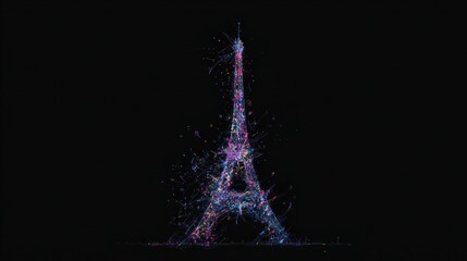 Abstract representation of the Eiffel Tower